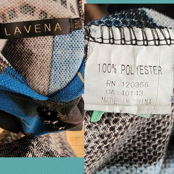 Lavena Abstract Printed Flowy Hooded Tunic - Picture 6 of 6